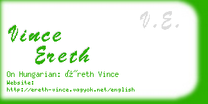 vince ereth business card